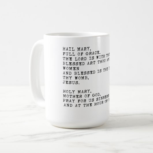 Saluez Mary Prayer Mug (Devant gauche)