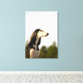 Saluki 2 canvas afdruk (Insitu (Houten vloer))