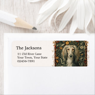 Saluki Arabian or Persian Hound Vintage Etiket