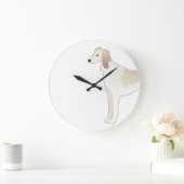 Saluki Basic Hondenras Illustration Silhouette Grote Klok (Huis)