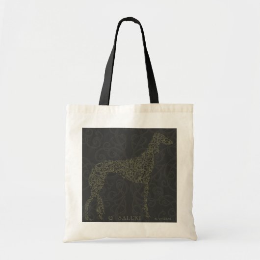 Saluki canvas tas (Voorkant)