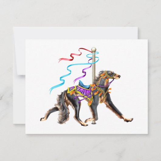 Saluki Carousel Black & Tan Kaart (Voorkant)