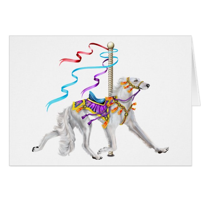 Saluki Carousel White (Voorkant Horizontaal)