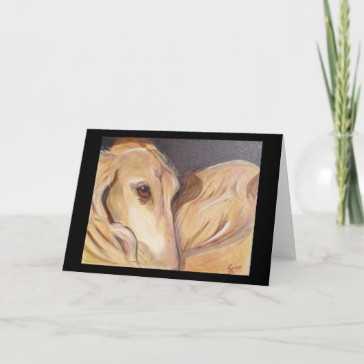 Saluki droomt Wenskaart Kaart (Voorkant)