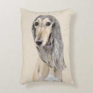 Saluki (Fawn) schilderen - Kute Original Dog Art Accent Kussen