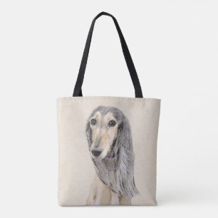 Saluki (Fawn) schilderen - Kute Original Dog Art Draagtas
