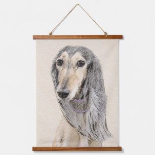 Saluki (Fawn) schilderen - Kute Original Dog Art Hangend Wandkleed