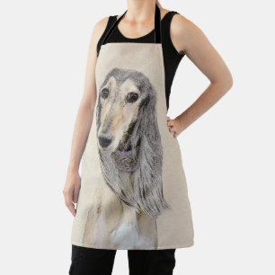 Saluki (Fawn) schilderen - Kute Original Dog Art Schort