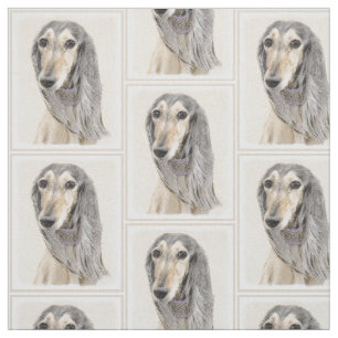 Saluki (Fawn) schilderen - Kute Original Dog Art Stof