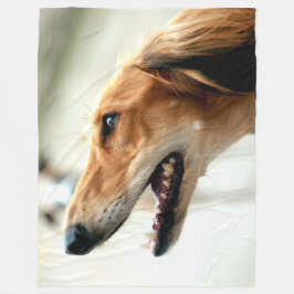 SALUKI FLEECE DEKEN