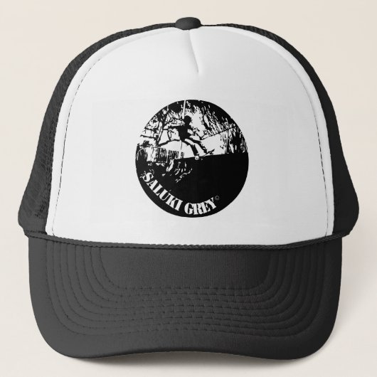 saluki grijs nieuwe logo. trucker pet (Voorkant)