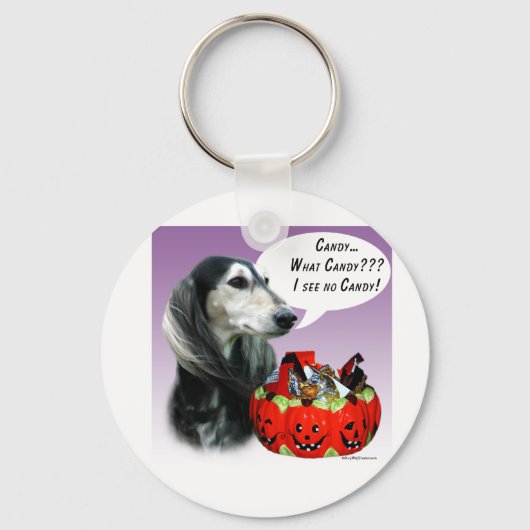 Saluki Halloween Snoep Sleutelhanger (Voorkant)