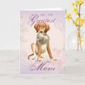 Saluki Heart Mam Kaart (Gele Bloem)