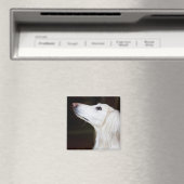 Saluki kijkt omhoog magneet (Insitu (Vaatwasser))