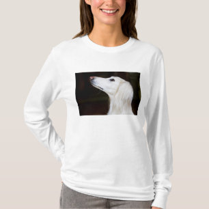 Saluki kijkt omhoog t-shirt