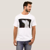 Saluki kijkt omhoog t-shirt (Voorkant volledig)