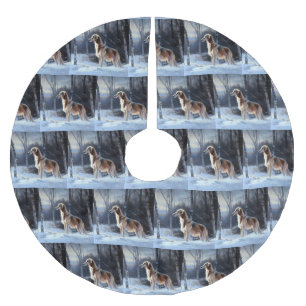 Saluki liet het sneeuwen Kerstmis Kerstboom Rok