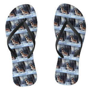 Saluki liet het sneeuwen Kerstmis Teenslippers