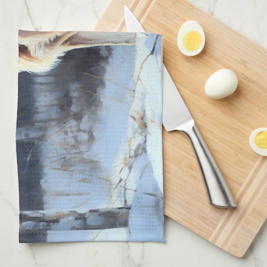 Saluki liet het sneeuwen Kerstmis Theedoek (Quarter Fold)