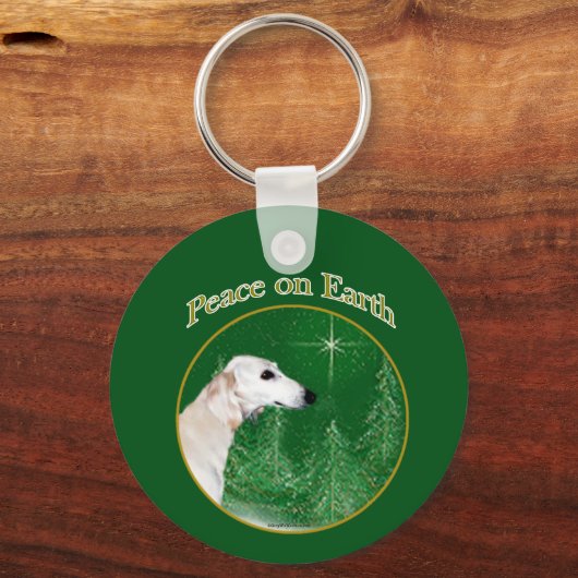 Saluki Peace Sleutelhanger (Voorkant)