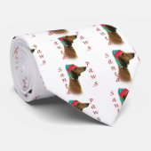 Saluki Santa Paws Stropdas (Opgerold)