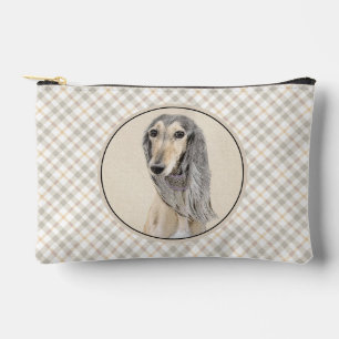 Saluki schilderij Fawn Sable Schattigee originele  Etui