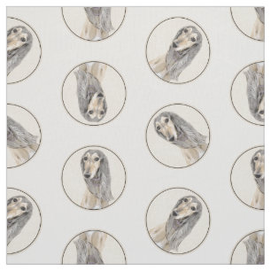 Saluki schilderij Fawn Sable Schattigee originele Stof