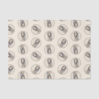 Saluki schilderij Fawn Sable Schattigee originele  Tissuepapier