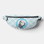 Saluki Schilderij Zilveren Veren Originele Hond Ar Heuptasje (Liggend)