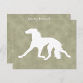 Saluki Silhouette Kaart (Voorkant / Achterkant)