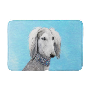 Saluki (zilver) schilderen - Kute Original Dog Art Badmat