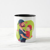 Salut à papa : Fête des pères Mug (Centre)