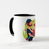 Salut à papa : Fête des pères Mug (Devant gauche)