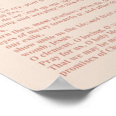 Salut, affiche de prière de la reine sainte (Coin)