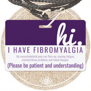 salut badge de patience en fibromyalgie pvc