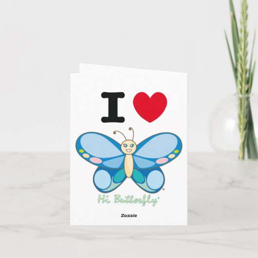 Salut carte de note de Butterfly® (Dos)