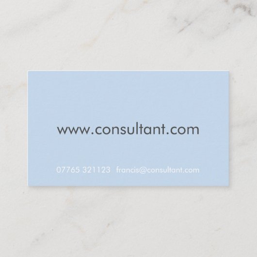 Salut carte de visite bleu-clair (Dos)