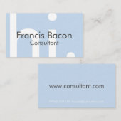 Salut carte de visite bleu-clair (Devant / Derrière)