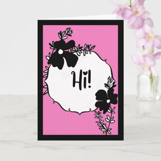 Salut ! - Carte de vœux florale lumineuse (Orchidée)