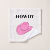 Salut Chapeau de Cowboy Rose (Gant de toilette)