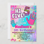 Salut Cinq ! Invitation du 5e anniversaire pour le (Devant)