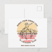 Salut de Cowboy Casa Carte postale (Devant / Derrière)