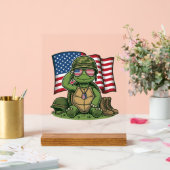 Salut de tortue patriotique Vector Design_1 (Mariage)