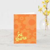 Salut là carte de note (Fleur jaune)