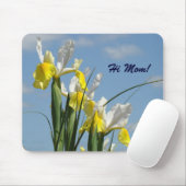 Salut maman ! tapis de souris Jaune Blanc Iris Fle (Avec souris)