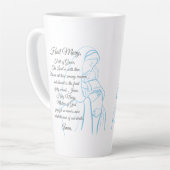 Salut Mary Prayer Latte Mug (Angle gauche)