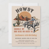 Salut ! Occidental Rodeo Cowboy Invitation d'anniv (Devant)