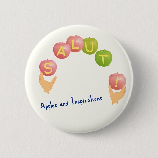 SALUT! RONDE BUTTON 5,7 CM (Voorkant)