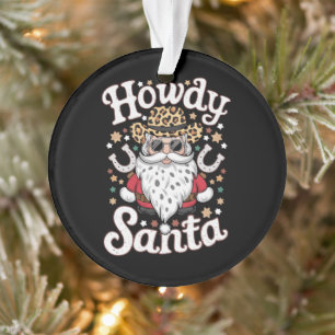 Salut Santa Cow-boy Occidental Cadeau de Noël Rode