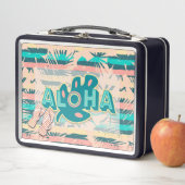 Salutation Aloha avec tongs Lunchbox (En situation)